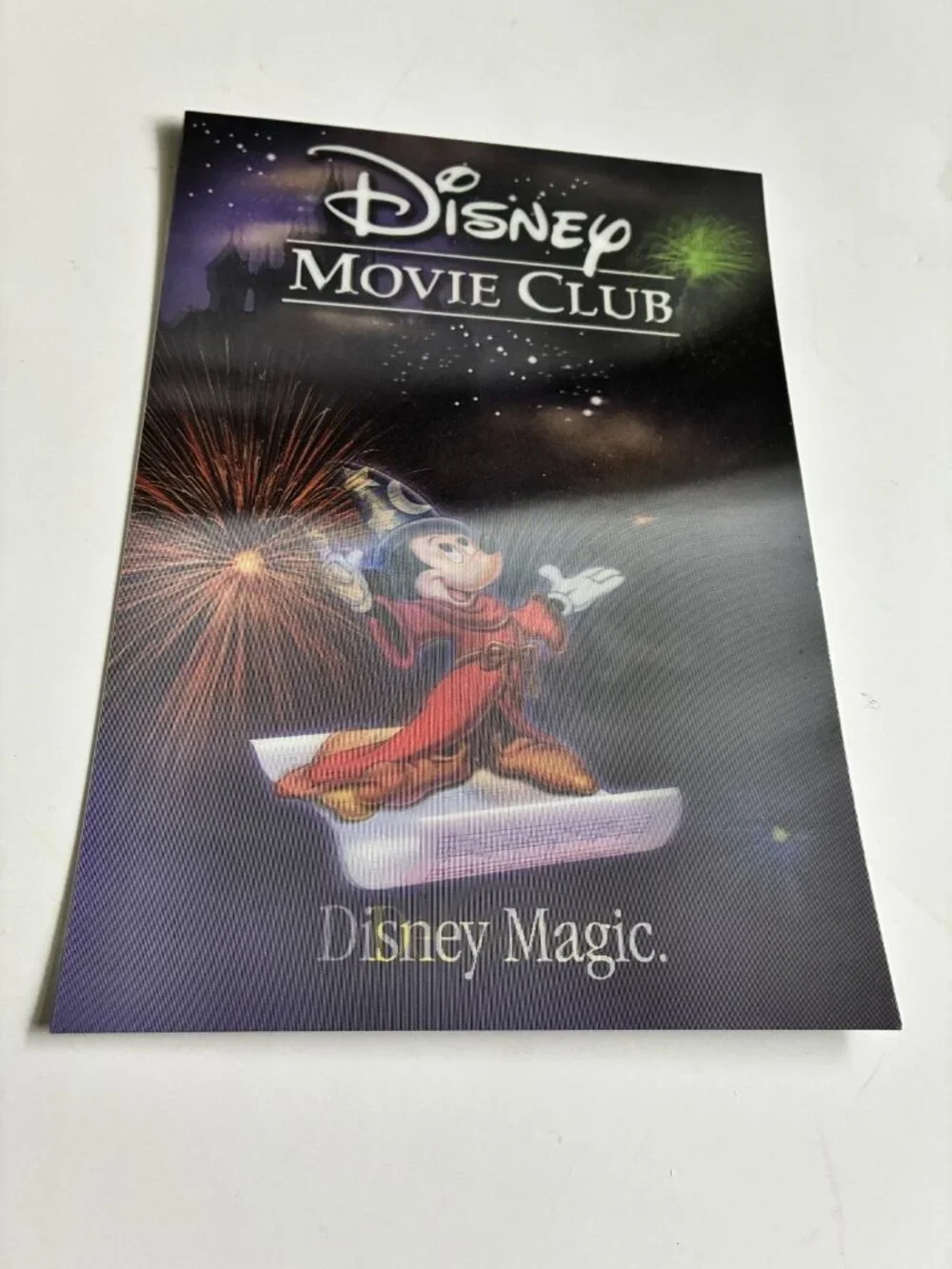 Disney Movie Club Exclusive 3D Lenticular Collector Card Flyer Sorcerer Mickey